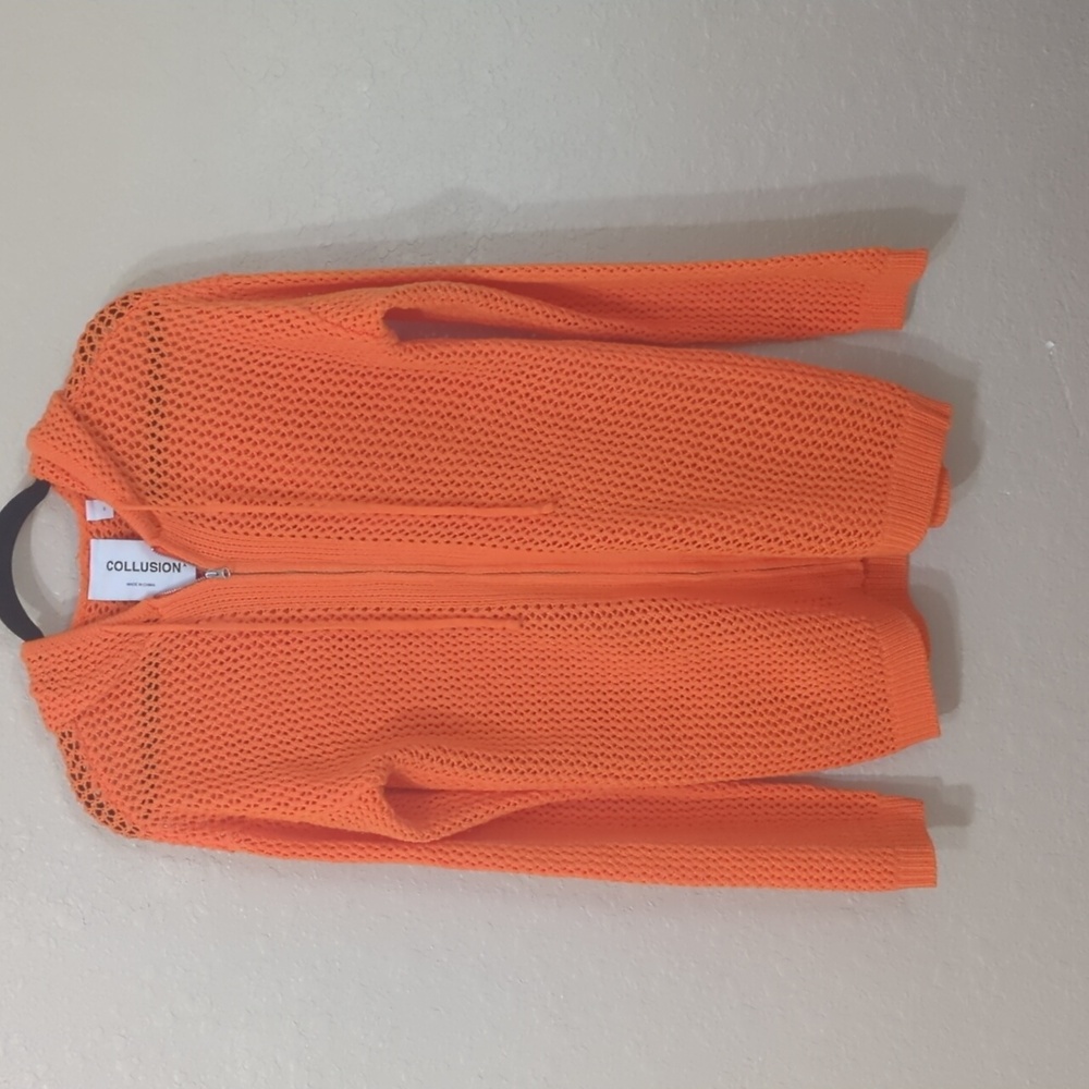 Collusion Orange Zip Up Hoodie